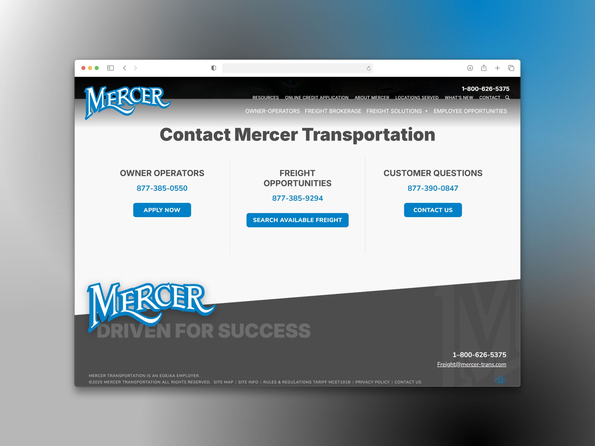 Mercer Trans - Fleet Management System